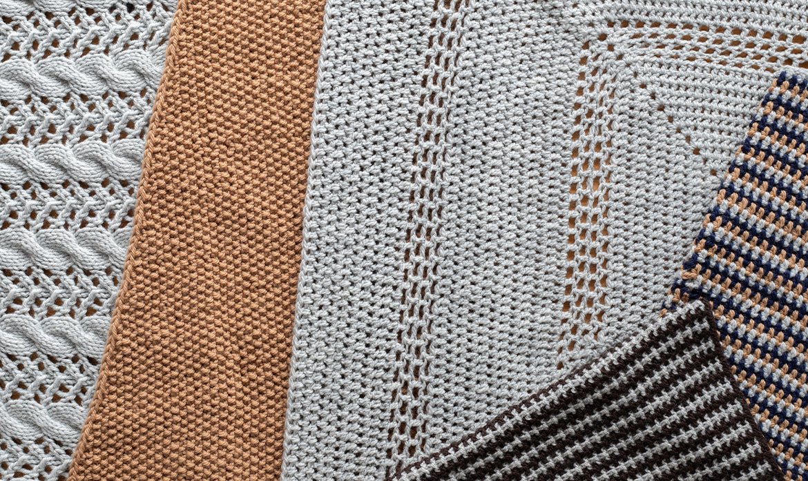 Autumn 2025 textures shawls scarves crochet knit cables toft